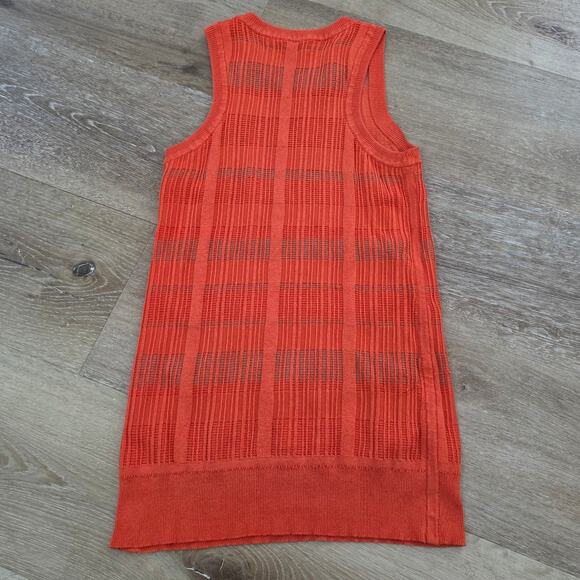 Derek Lam Women's 10 Crosby Orange Silk Layered Cardigan Set sz P Plaid Basic - Picture 11 of 12